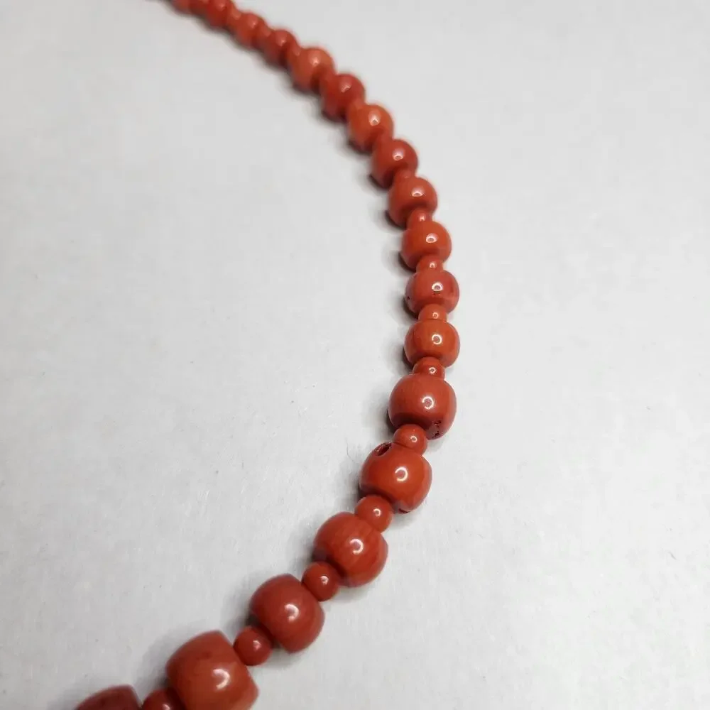Jay King DTR Large Genuine Coral Statement Choker Necklace‎ sterling Silver 925